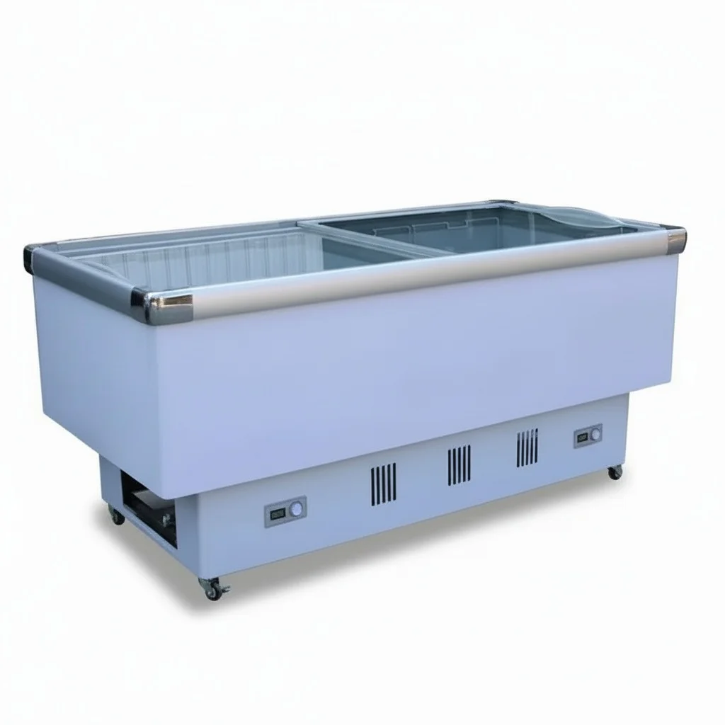 

Коммерческий морозильный ларь-шкаф, 300-700 л, сверхмощный глубокий морозильник для мяса, рыбы и кубиков льда, длина 120-220 см