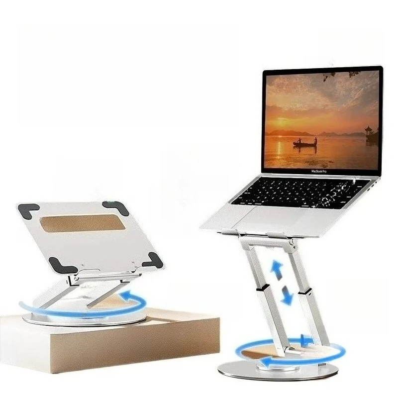 

360 degree rotatable laptop stand suspension heightening type heat dissipation portable support shelf aluminum alloy