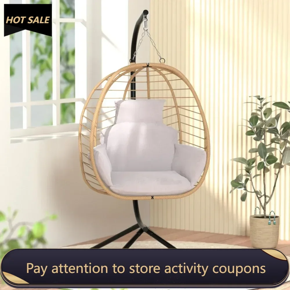 

Hanging Egg Chair With Stand Patio Hammock Swing Chair Pergolas for Outdoor Garden Hammocks Outdoor Garden Furniture and Terrace