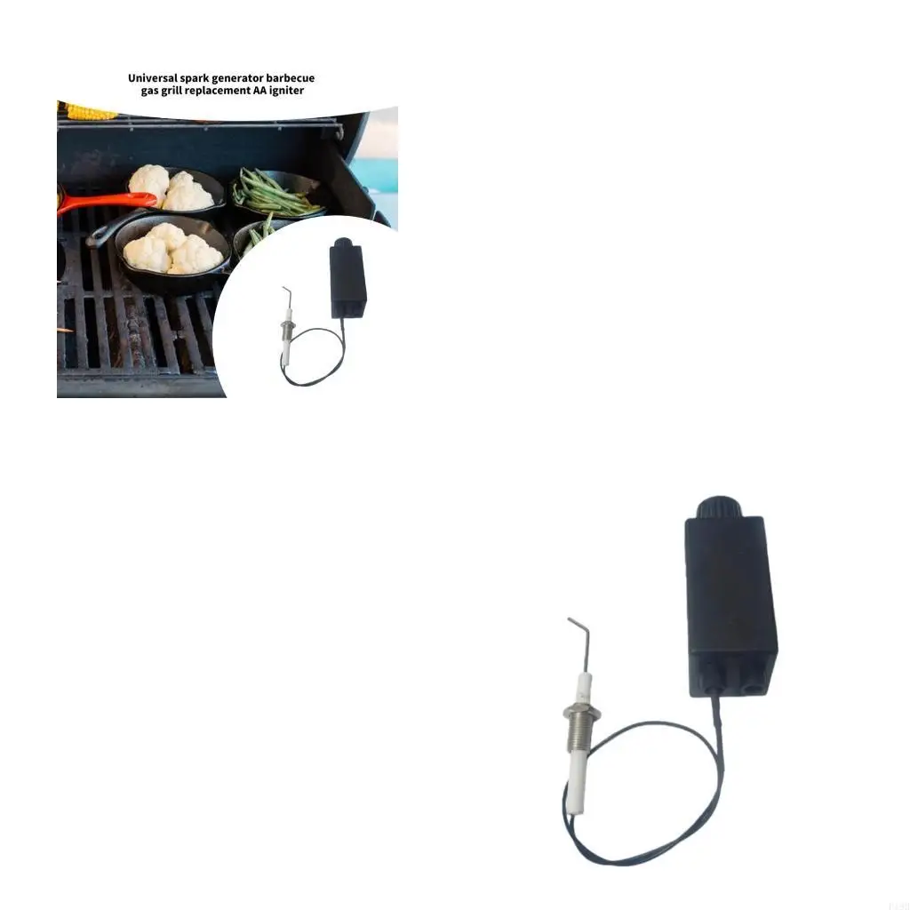 F19B High Effiency Pulses Ignition Set BBQ Gas Grill Replacement Ignitor with Electrode Wire Universal Generator