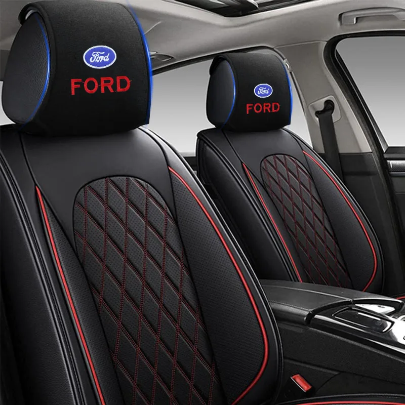 Sac de rangement pour appui-tête arrière de siège de voiture, 1/2 pièces, housse anti-poussière pour Ford Focus Mondeo MK2 MK4 MK3 Fiesta ST Line Kugo Transit