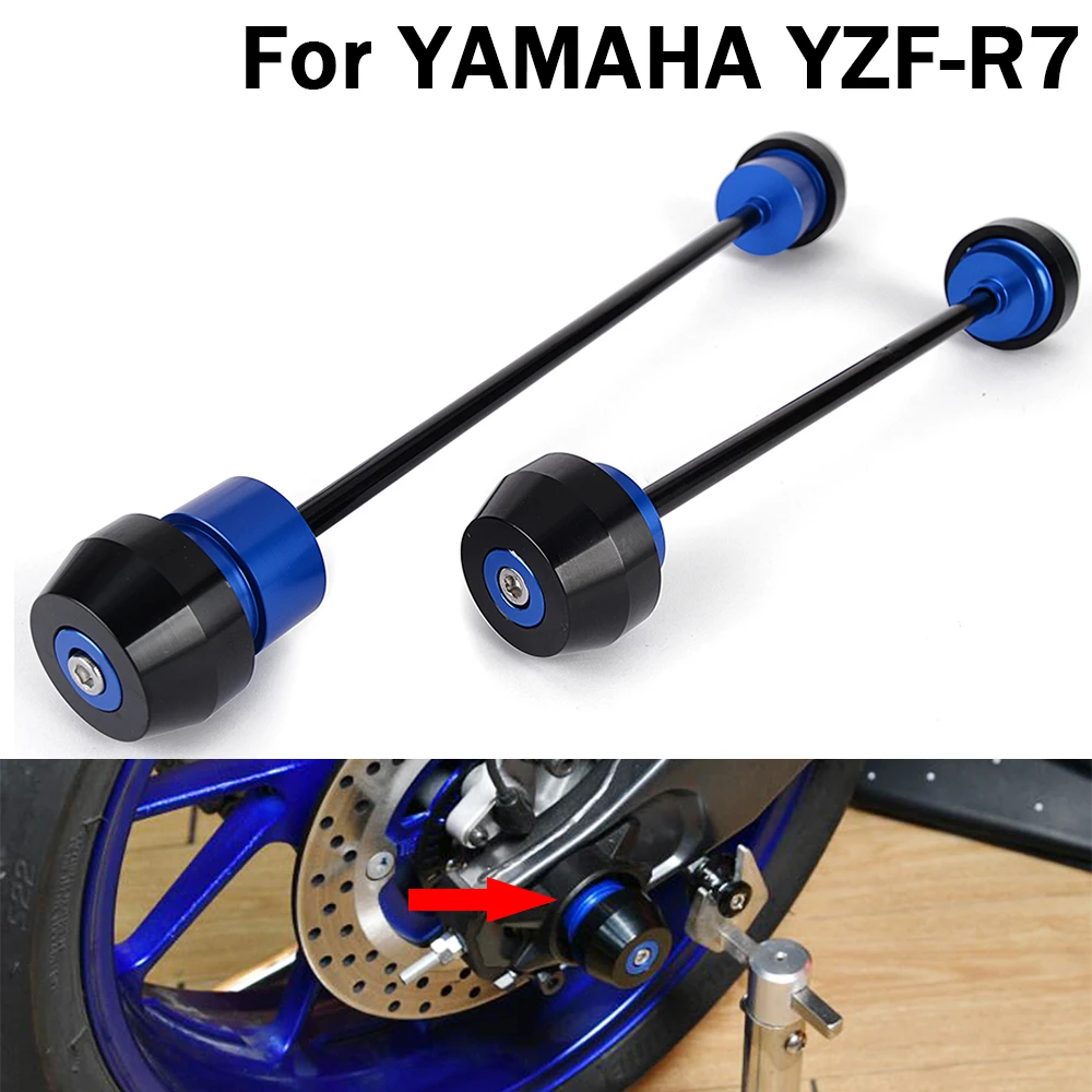 

For 2021-2023 Yamaha YZF R7 YZFR7 YZF-R7 Motorcycle Front Rear Axle Fork Sliders Wheel Protection Crash Protector 2021 2022 2023