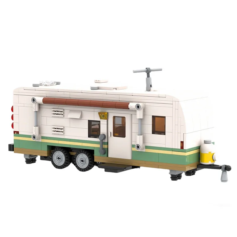 685 PCS Heavy Vehicle Economy Travel Trailer Caravan MOC Customize Modular Building Block Model Brick DIY Boy Assembly Toy Gift