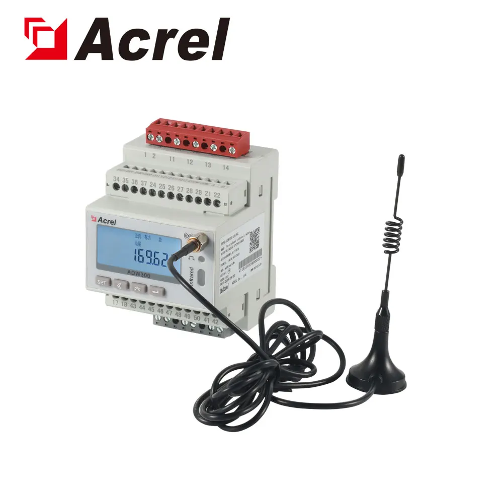 Acrel ADW300 Wifi 4G LoRa Lorawan RS485 Din Rail Three Phase Wireless Energy Meter IOT Power Meter