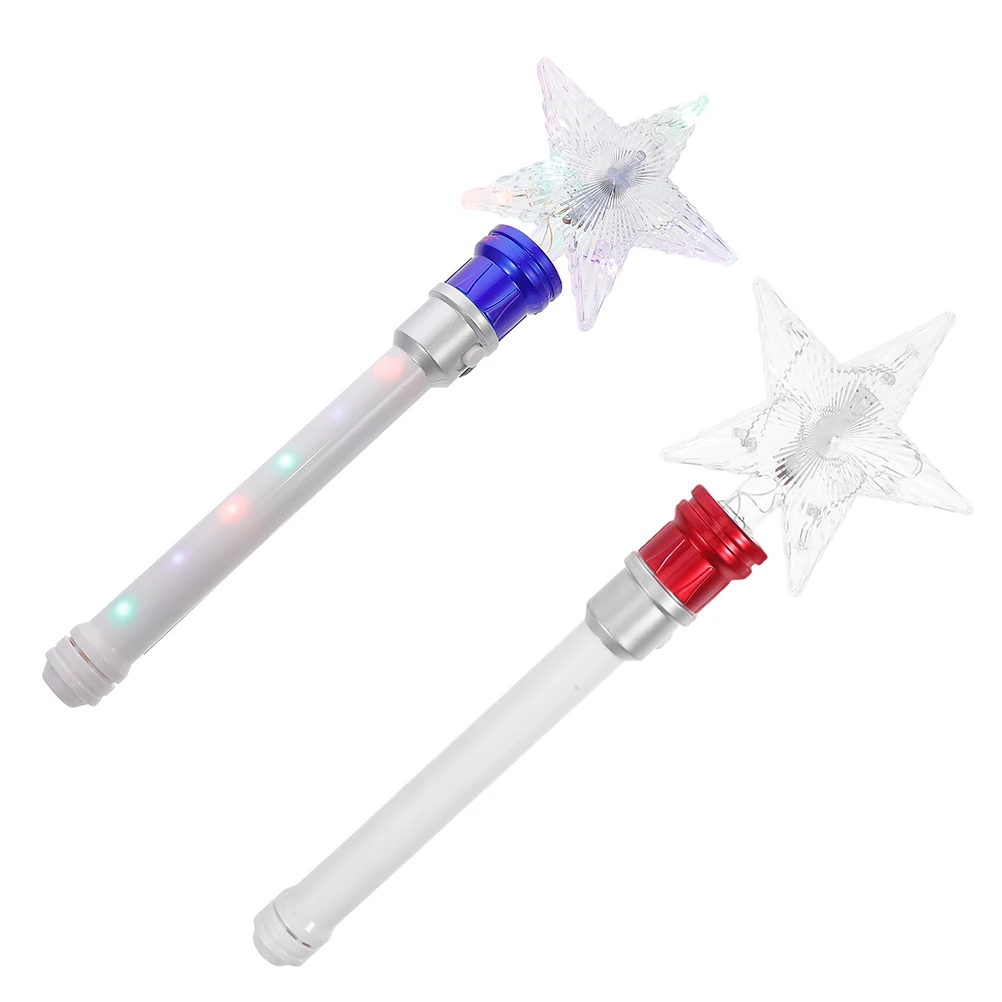 

2Pcs Star Glitter Rotating Light Up Wand Christmas Party LED Flashing Glow Wands for Wand Costume Wands for Christmas Decoration