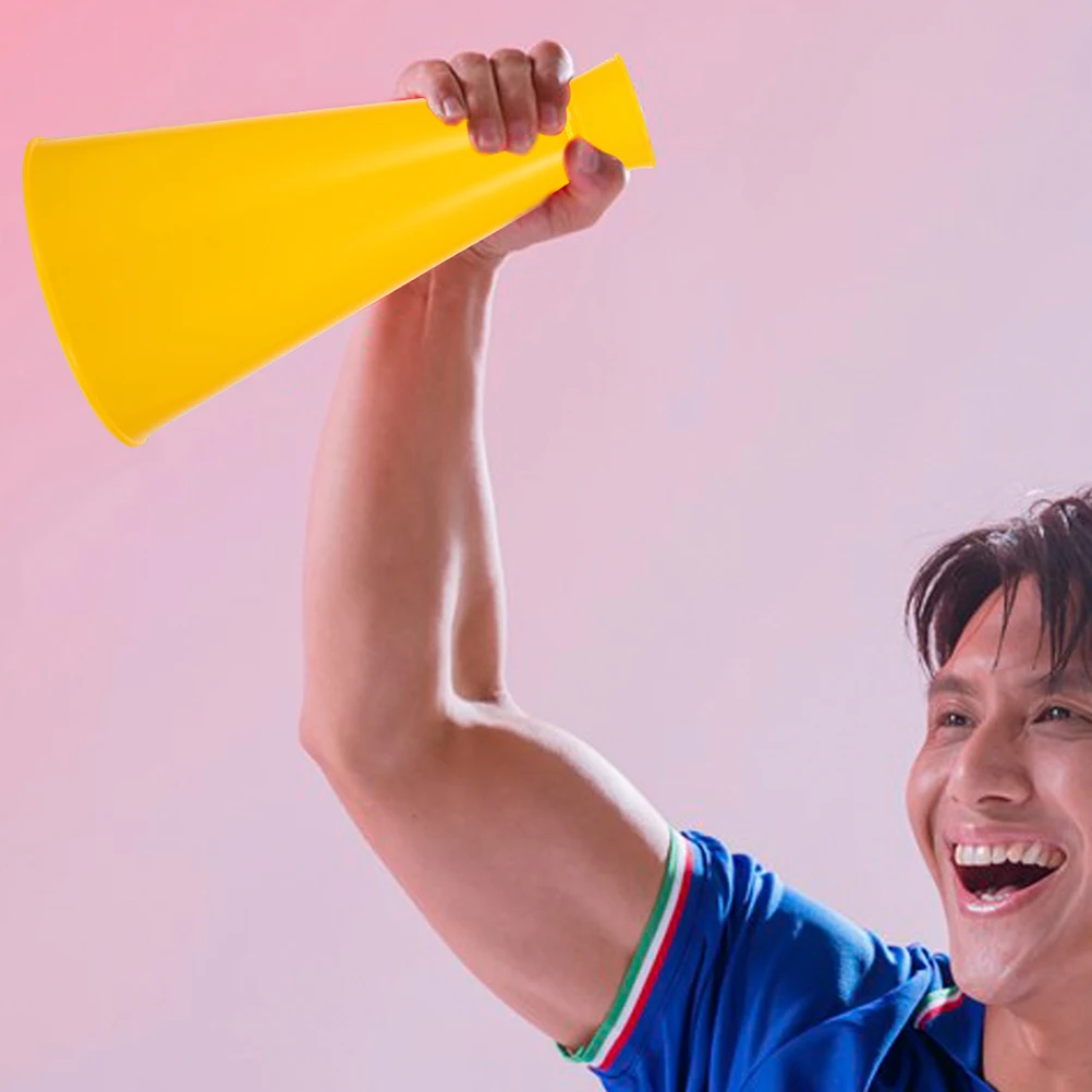 

2pcs Cheer Megaphone Plastic Party Horns Loud Cheerleading Horns for Sports Concerts Outdoor Events Vivid Color Portable Party