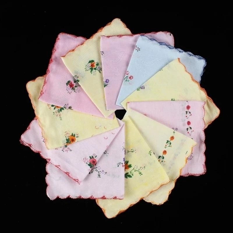 Pocket Handkerchief for Wedding Party Striped Hankies for Wife Mother Grandma