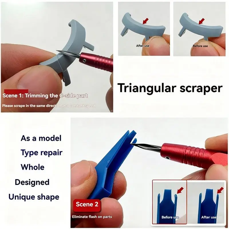 Abdj-para modelagem hobby conjunto de ferramentas-modelo de escrita com agulha de inscrição e raspador triangular-painel linha gravura ferramenta de corte