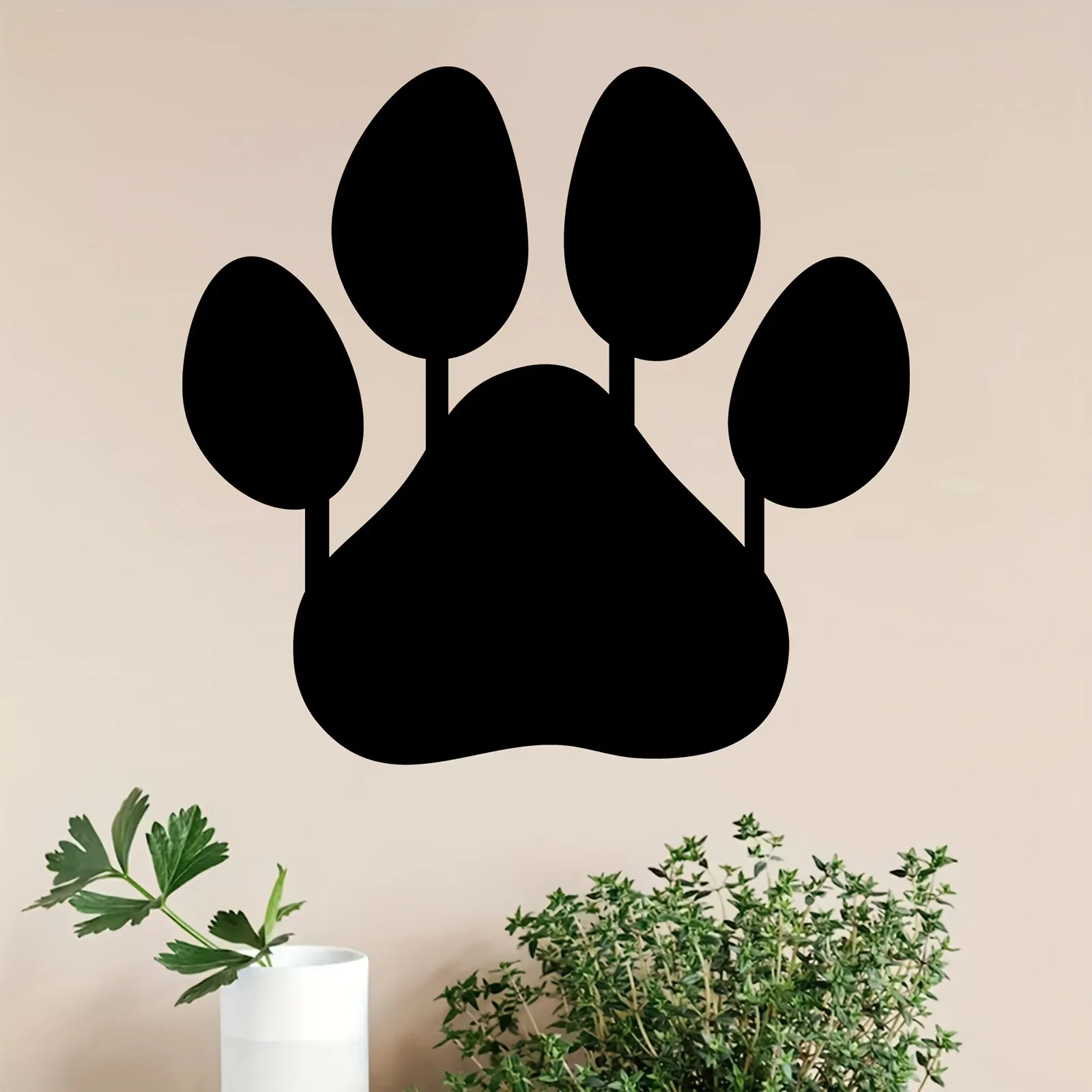 1pc Paw Print Metal Wall Art, Pet Paw Iron Wall Sculpture, Rust‑Proof Indoor‑Outdoor Home & Garden Wall Decor