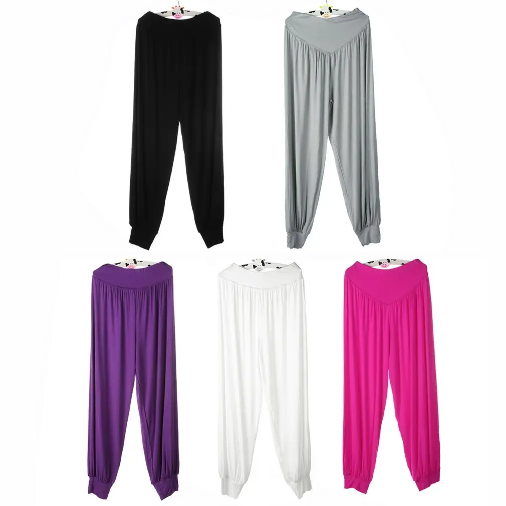 High Waist Loose Yoga Pants Plus Candy Color Bloomers Fashion Comfortale Summer Sport Wear For Dancing