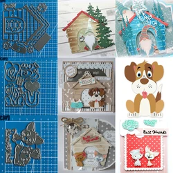 Lucky Goddess Metal Cutting Dies Dog & Dog House Diy Scrapbooking Photo Album Decorative Embossing Paper Card Crafts