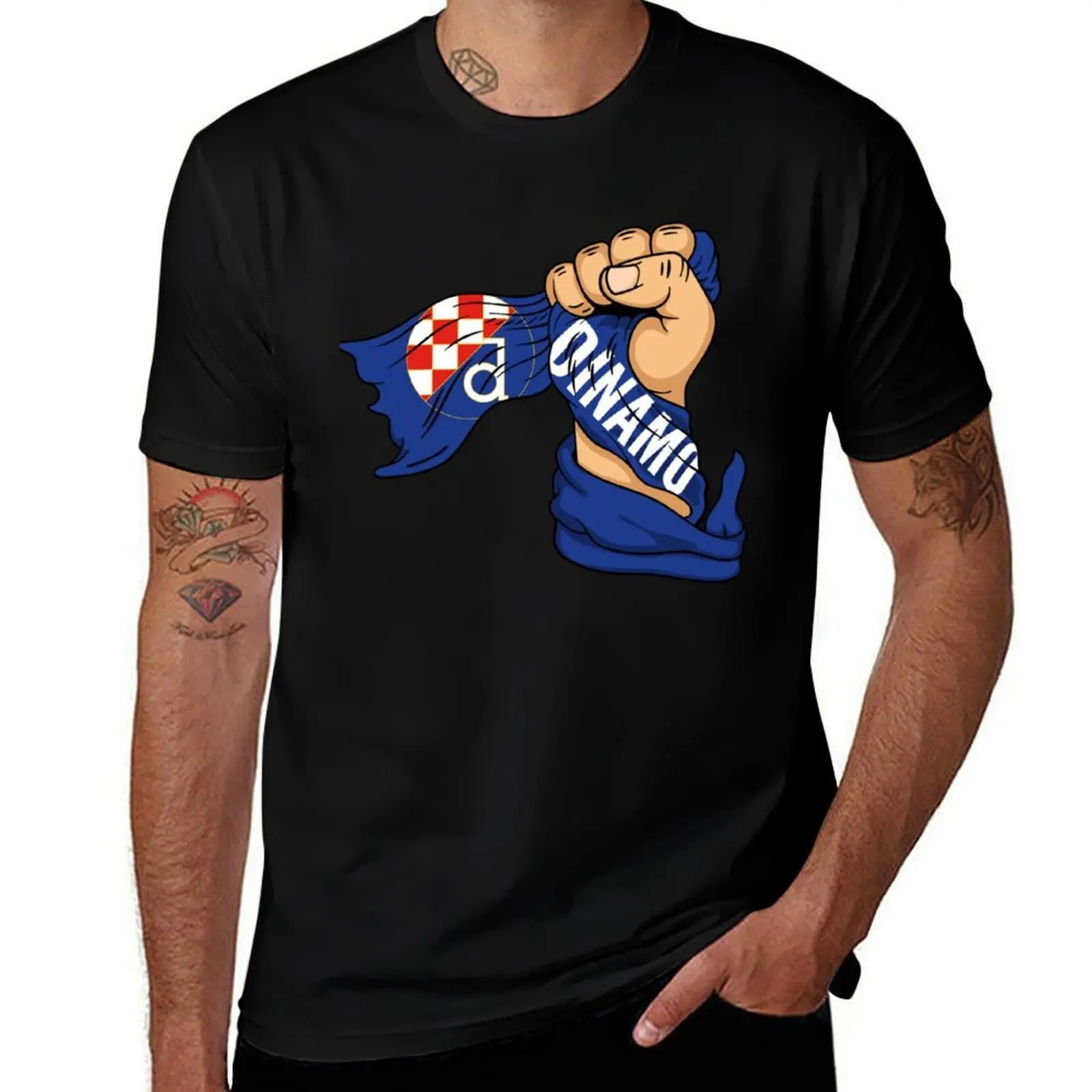 

Dinamo Football Croatian Fans Sports Zagreb T-Shirt Breathable Gym Short Sleeve T-Shirt