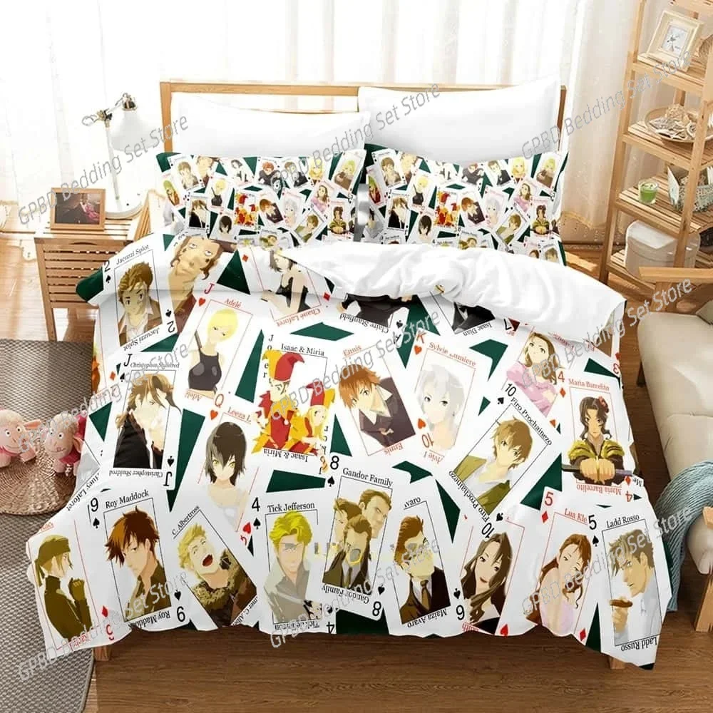 Baccano! Bedding Set Single Twin Full Queen King Size Bed Set Adult Kid Bedroom Duvet cover Sets 3D Print Anime Bed Sheet Set