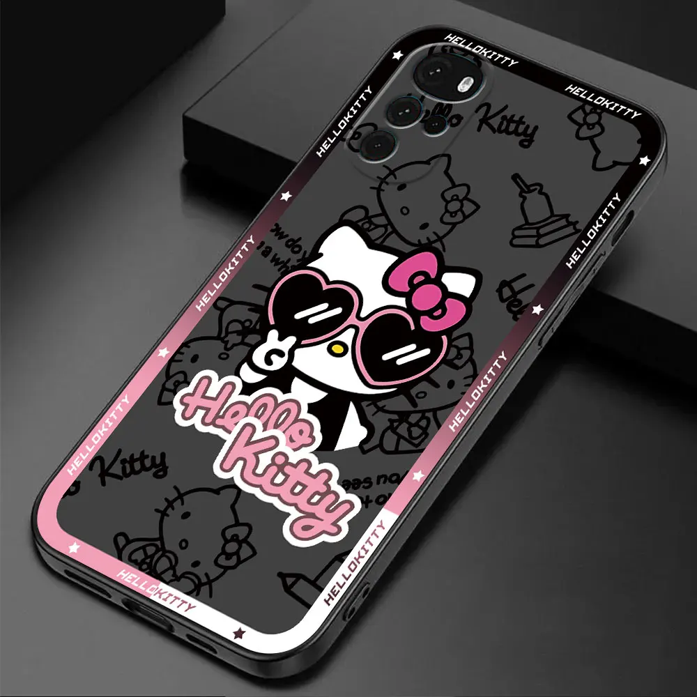 Hello Kitty Cute Case for Motorola Moto G32 G52 G53 G71 G72 G30 G60 G31 G73 G60s G22 G50 G51 Cover Armor Back TPU Soft 