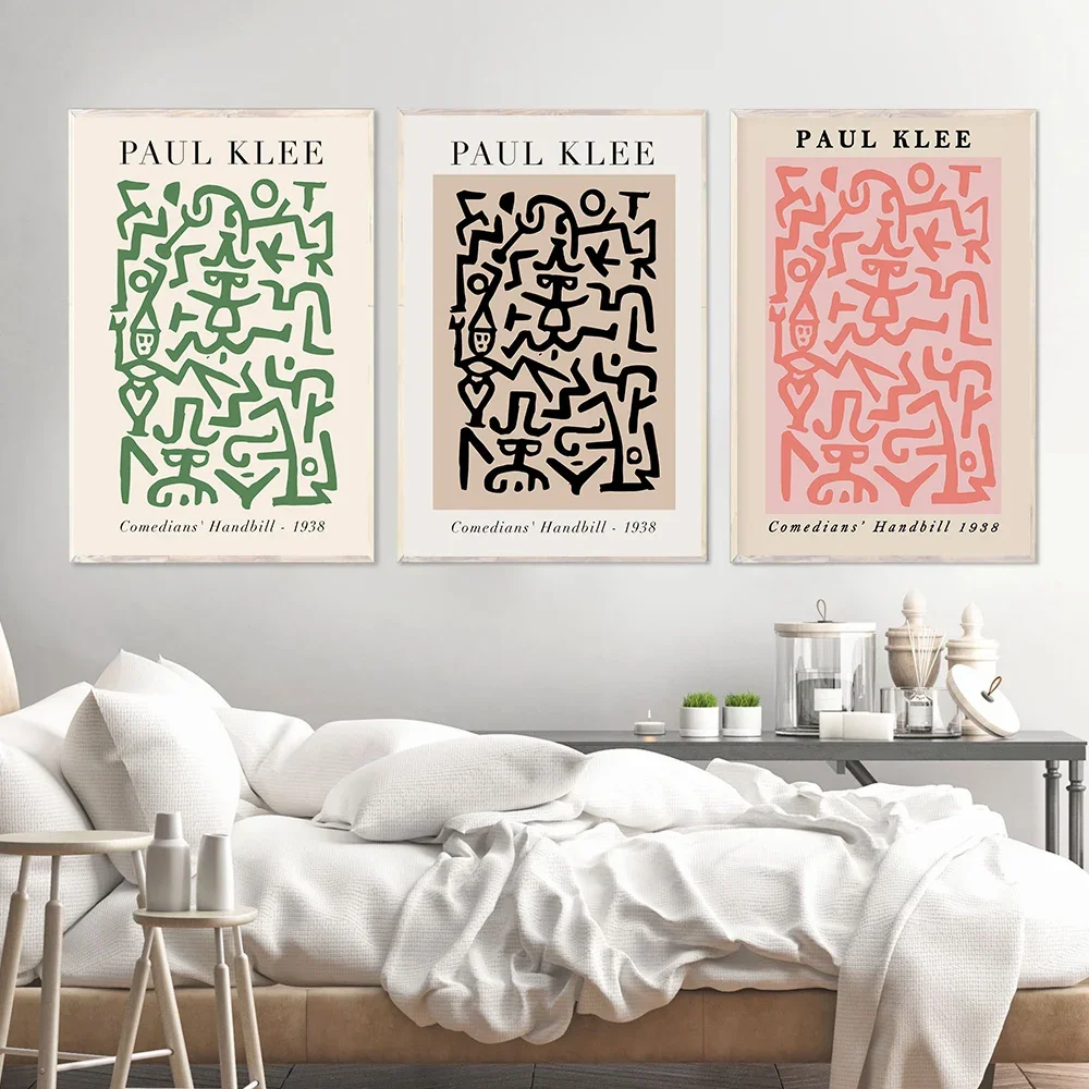 Modern Abstract Aesthetic Wall Art Paul Klee Minimalist Colorful HD Canvas Poster Print Home Bedroom Living Room Decoration