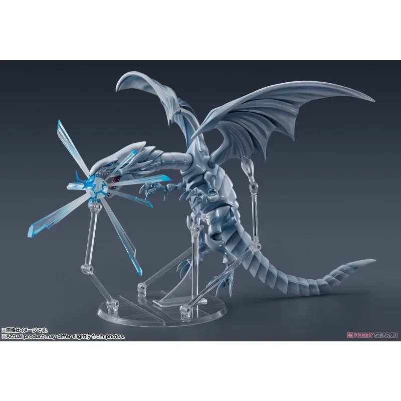 Bandai oryginalne oryginalne Yu Gi Oh pojedynek potwory niebieskooki biały smok S.H.MonsterArts 22cm Model figurki świąteczne zabawki prezentowe