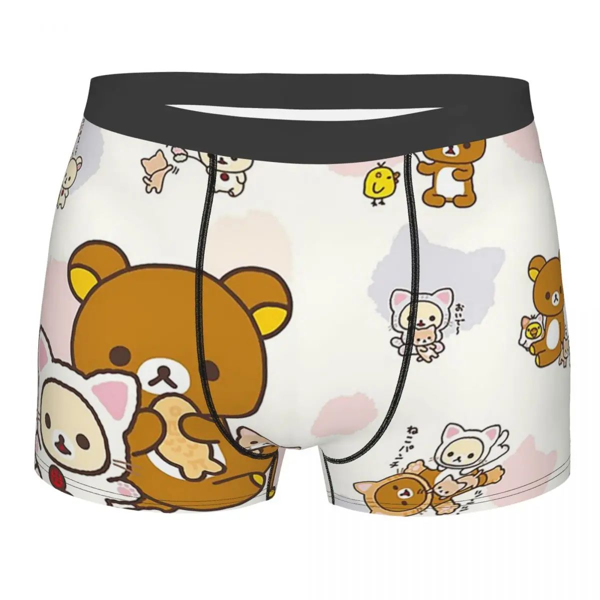 Cute Cat Rilakkuma Bear Underpants Homme Panties Male Underwear Sexy Shorts Boxer Briefs