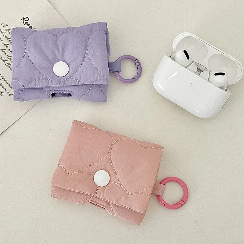 Cute Bluetooth Headphone Case for AirPods Headphone Storage Protective Soft Case Travel Organizer for Wireless Earbuds AirPods