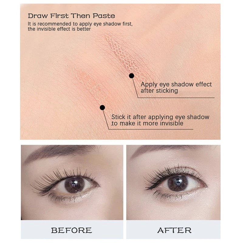 360 stücke Make-up klar grau beige Augenlid Streifen große Augen unsichtbare doppelte Falte Augenlid Schatten band Aufkleber Beauty-Tool