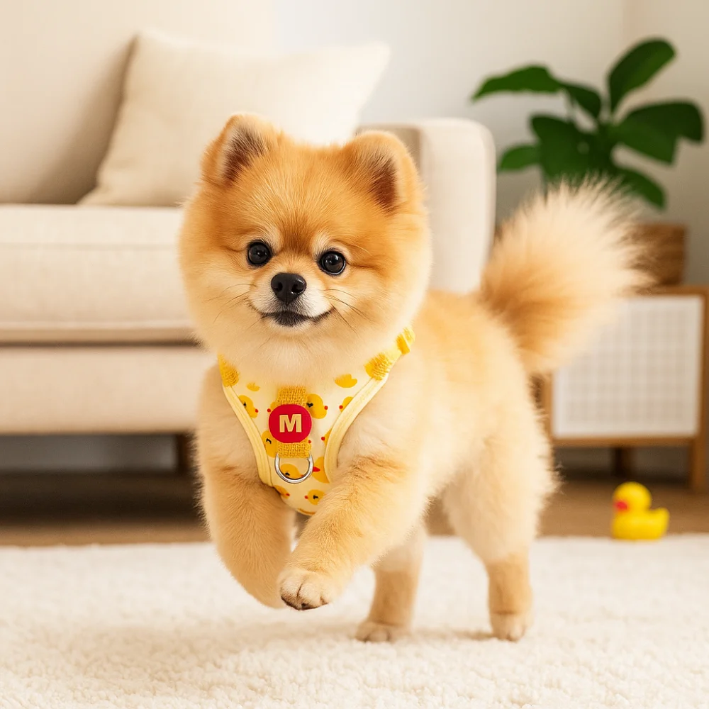 

Nylon Cartoon Duck Dog Harness Vest Style Breathable Yellow Duck Dog Rope Detachable Escape Proof Dog Traction Rope