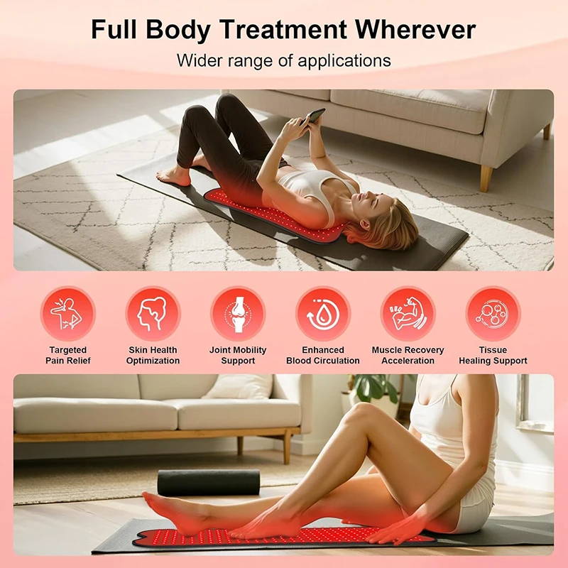 الأحمر الأشعة تحت الحمراء العلاج الوسادة LED أجهزة التجميل 210 قطعة LED حبة الضوء الأحمر حزام للوجه والجسم الظهر الركبة الأيدي قدم الإغاثة