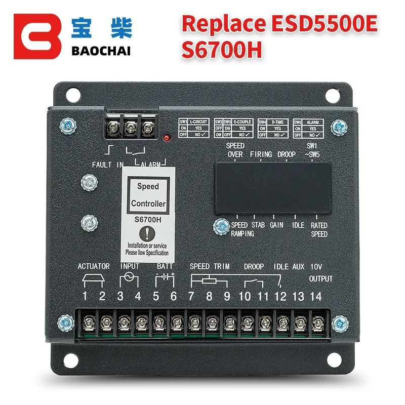 Controlador Eletrônico Gerador Regulador de Controle de Velocidade S6700h