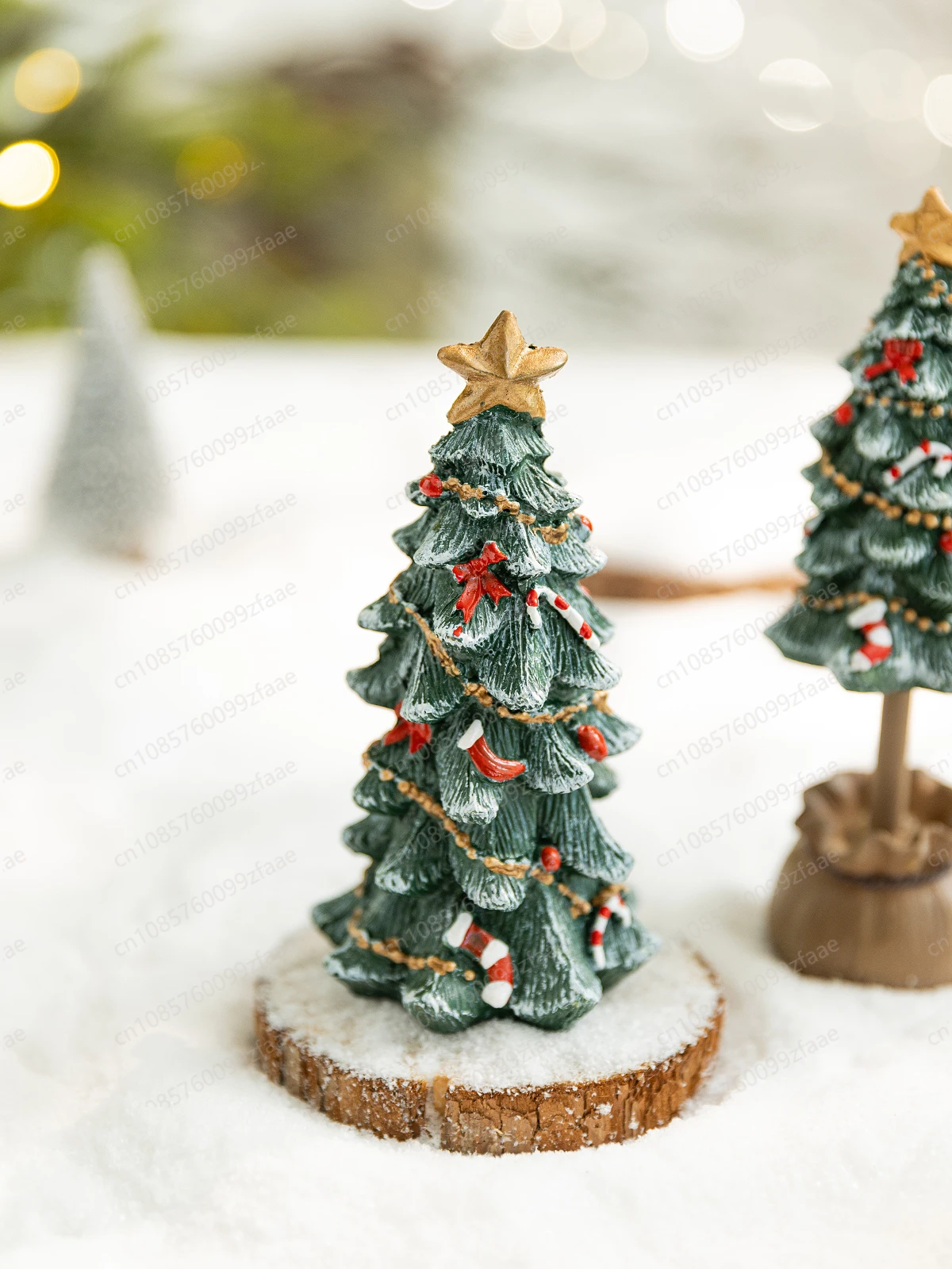 Resin Christmas tree tabletop ornament window landscaping Christmas dress up atmosphere arrangement