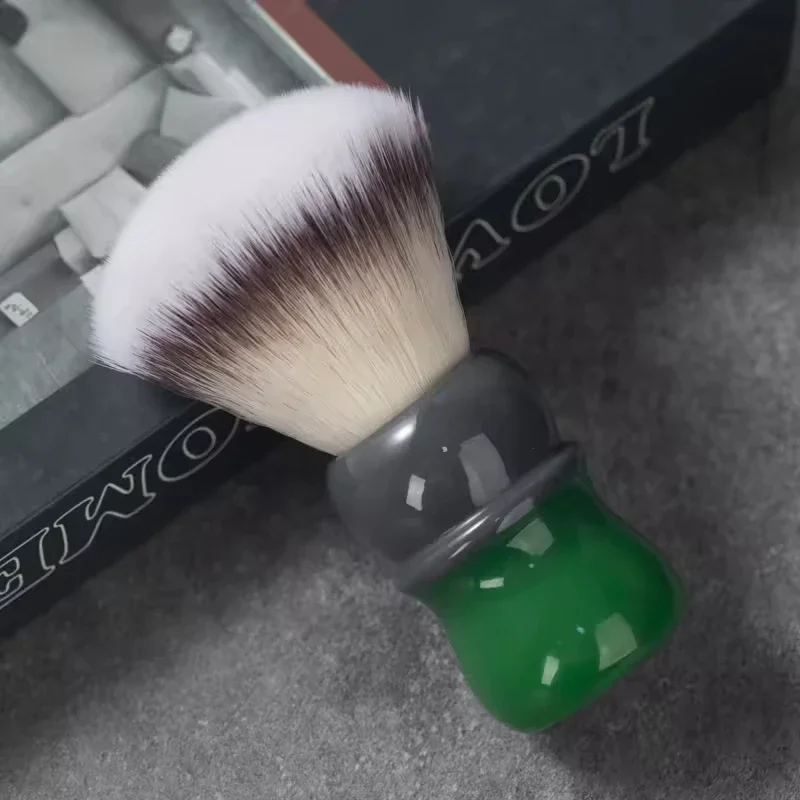 Yaqi 2026 Rasierpinsel mit Harzgriff, Mocha-Matcha-Tee Synthetikborsten, für Nassrasur, YAQI 26MM Rasierpinsel – Detail 3
