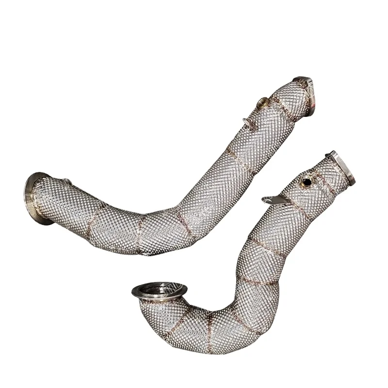 JTLD Made China Performance Exhaust Downpipe Heat Shield For BMW 335i E90 E91 E92 E93 335i N54 3.0T Stainless Steel Exhaust Test view 4