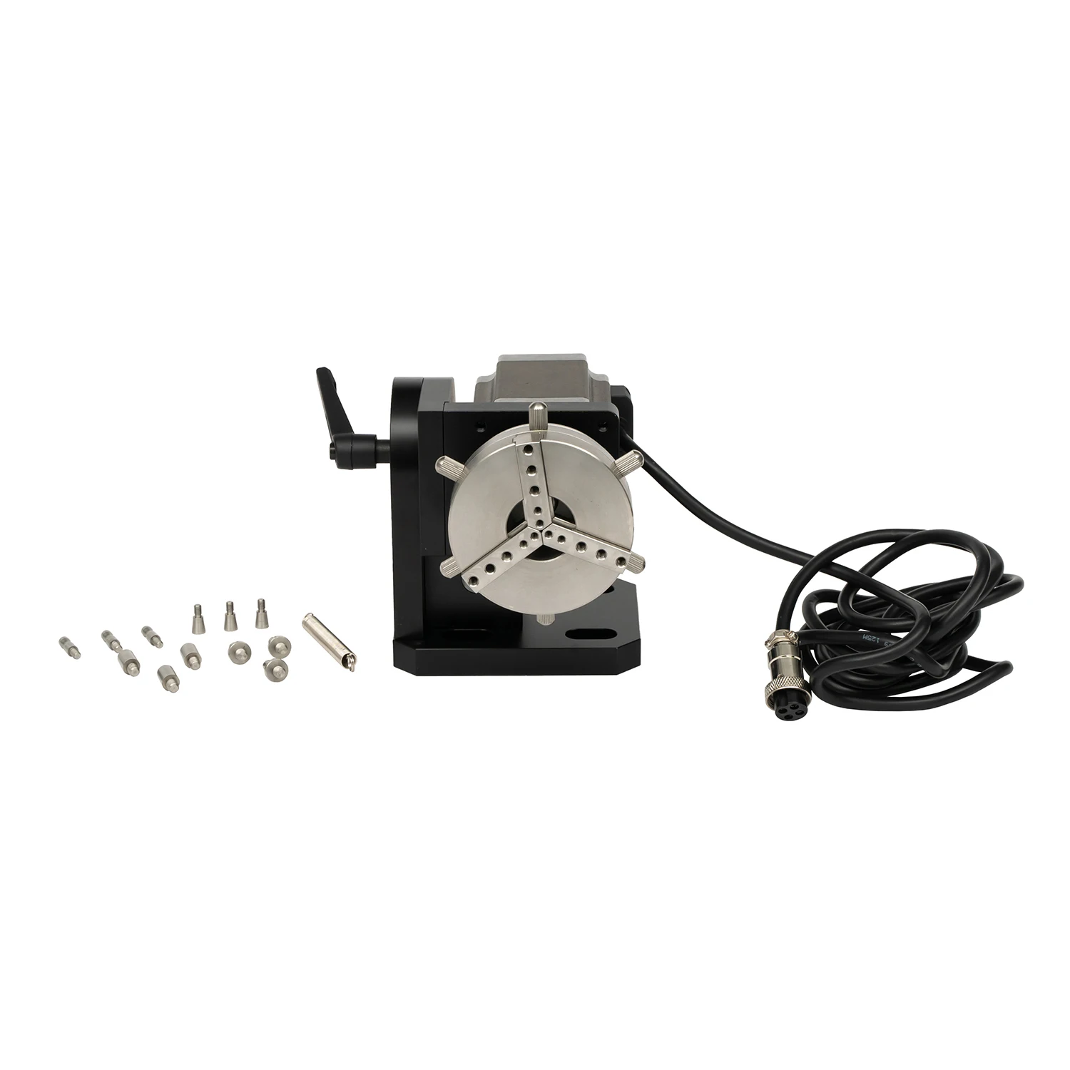 Ring Rotary for Ring Jewellery Metal Rotation Mini Self-locking Rotary Clamp Shaft Ring Mark Chuck for Laser Marking Machine