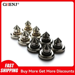 4 Sets Speakers Stand Feet Foot Pad Pure Copper Silver Loudspeaker Box Spikes Cone Floor Foot Nail Shock Absorber M28*26