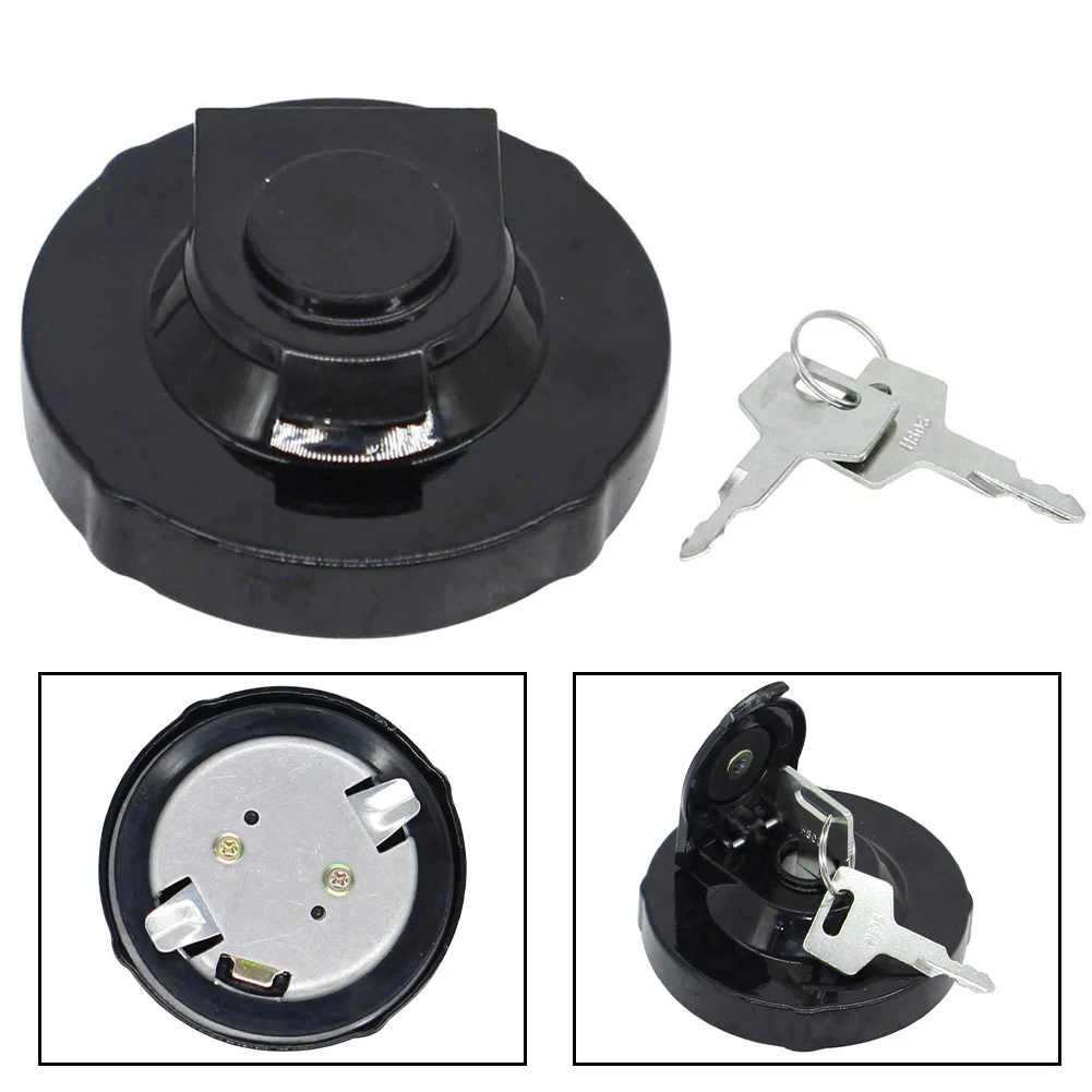Keyed Lock Black Fuel Tank Cap Long-term Outdoor Use Standardized Fit For Construction Sites For Takeuchi TL120