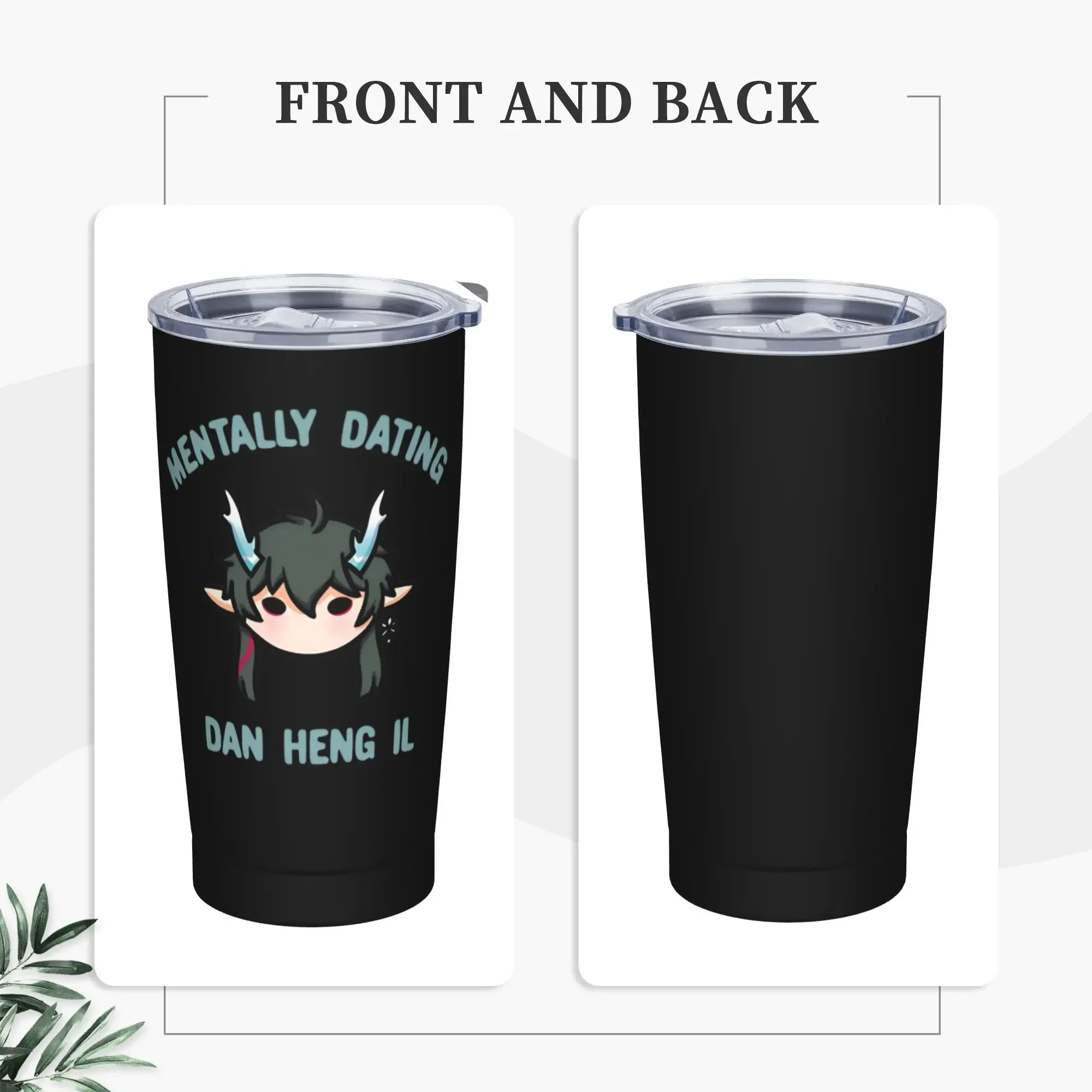 Honkai Star Rail Dan Heng Tumbler Vacuum Insulated Game Anime Thermal Cup Stainless Steel Double Wall Mug Spill Proof, 20oz