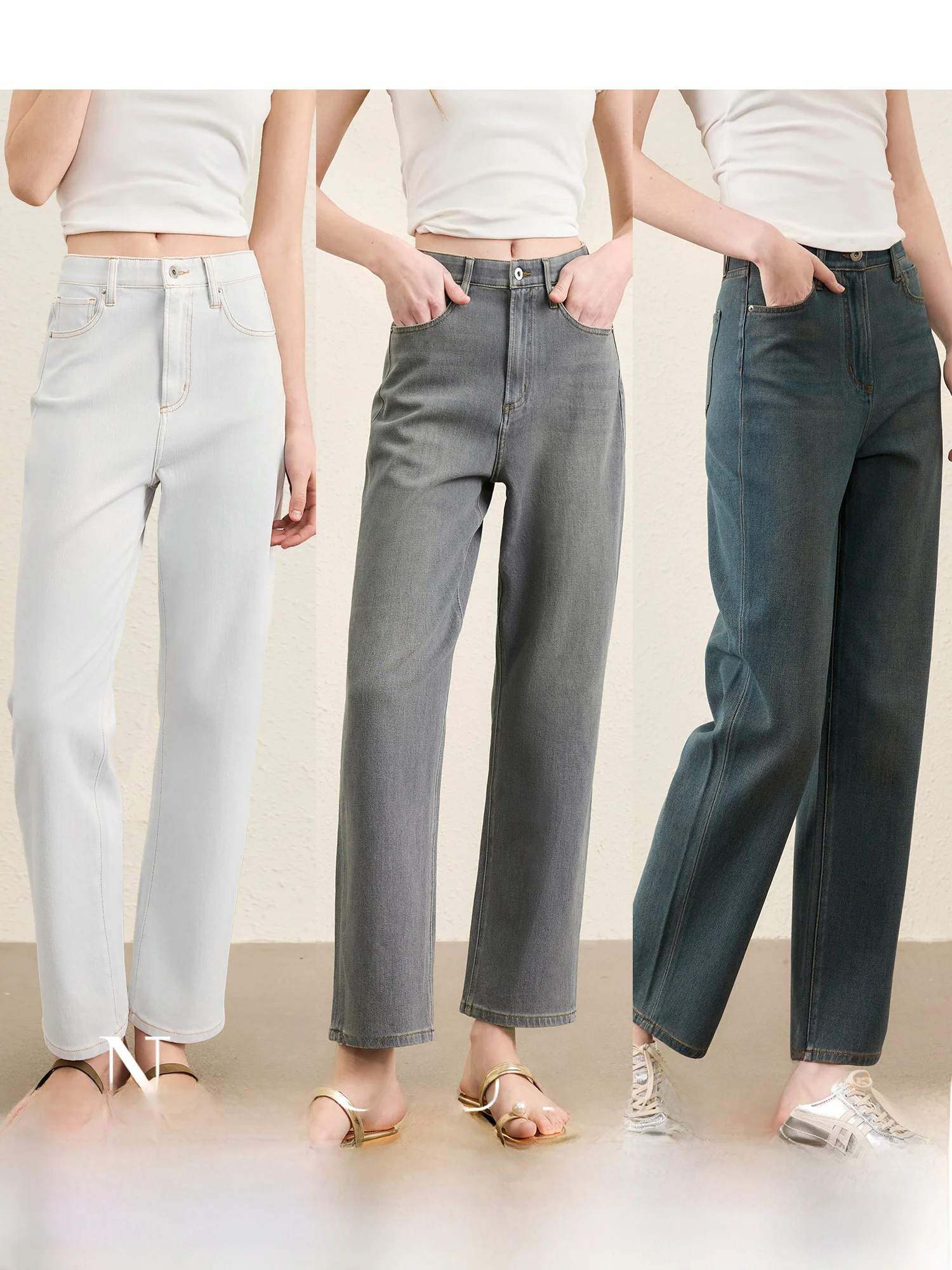 

Новинка весенней коллекции: джинсы Pumpkin Valley VTG Cold Tone Denim 2025, прямые, с эластичным поясом, женские.