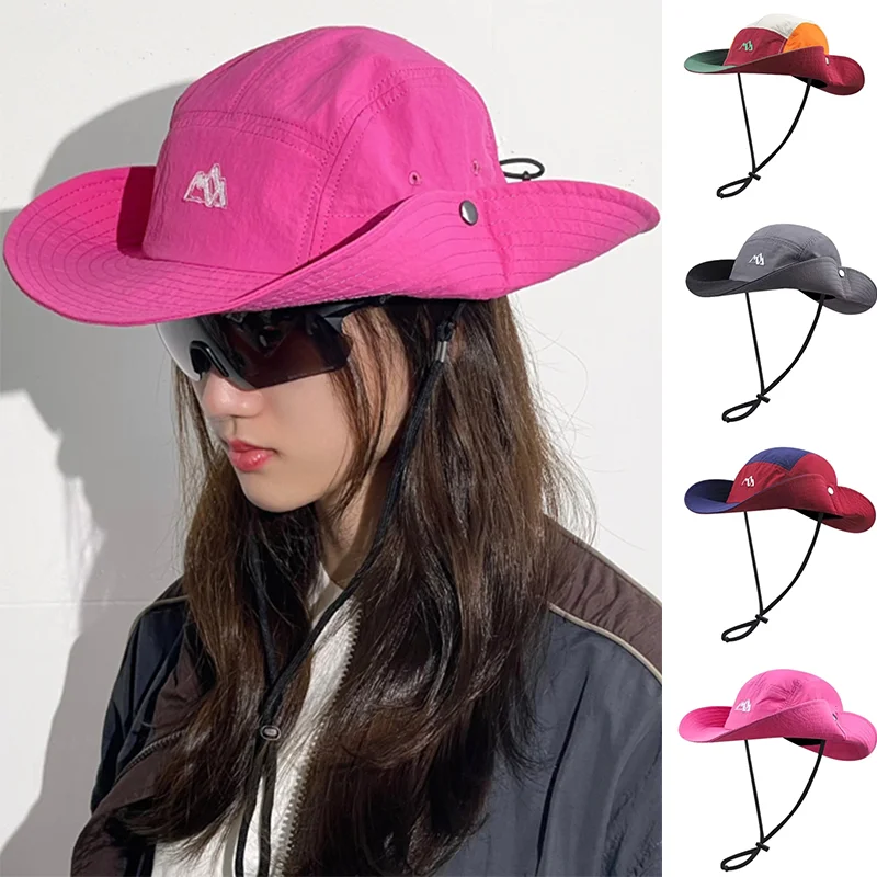 Fashion Sun Hat Women Summer Breathable Quick Dry Hiking Mountaineering Bucket Hat UV Protection Fishing Hiking Outdoor Caps