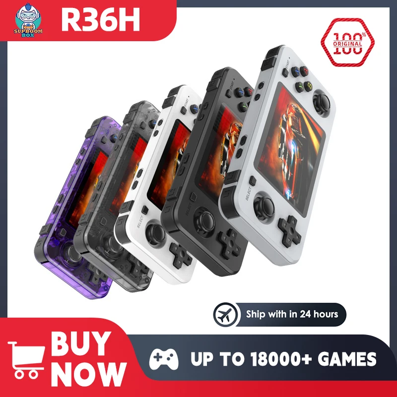 

R36H Retro Handheld Console 3.5 inch IPS Screen Open-Source Portable Classic Game Consoles Video Player Game forPS1/PSP/DC/N64