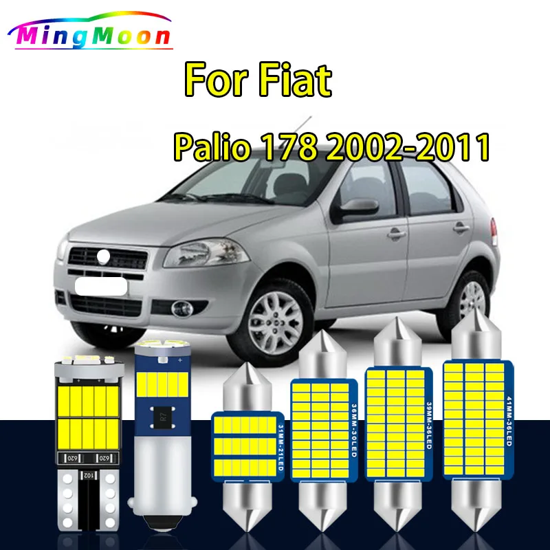 7Pcs For Fiat Palio 178 2002-2008 2009 2010 2011 LED Interior Map Dome Light Kit Car Led Bulbs Canbus No Error Vehicle Lamp