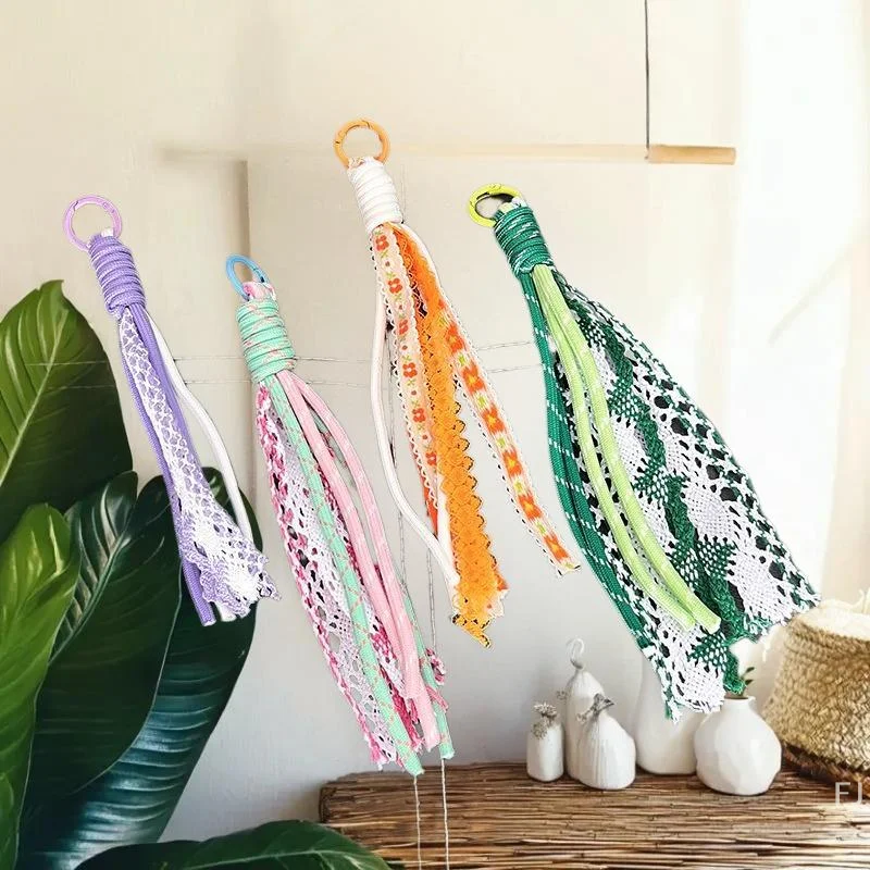 [YU] Kreative Spitze Quaste Schlüsselbund Ornament Diy Tasche Telefon Dekoration Schmuck Erkenntnisse Zubehör Dekoration Handwerk