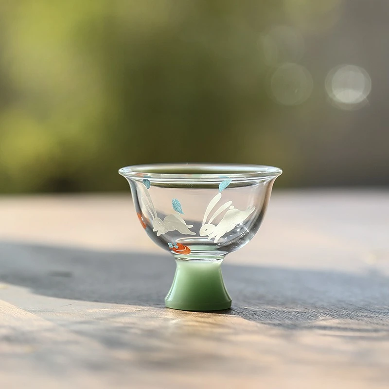 

LTT Persimmon Ruyi High Foot Teacup Household Chinese Heat-resistant Teacup