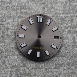 Black/Blue/Grey Watch Dial 28.5mm Green Luminous Diving Watch Face for NH35/NH36/4R/6R Mechanical Movement