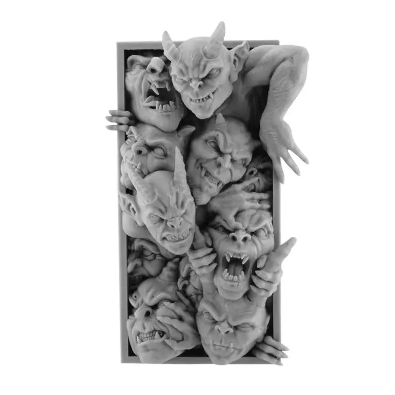 

Декоративная подставка для книг с демоном, украшение для уголков, Готическая статуя из ужасной смолы, украшение для полки на Хэллоуин