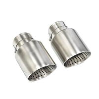 1 Pcs Matte Stainless Steel Car Exhaust Tip System Pipe Universal Exhaust Tip For VW GTI MK7 Golf7 Nozzle 60MM 63mm Muffler Tip