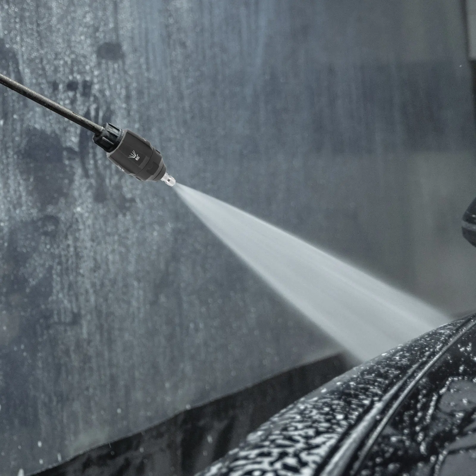 5-in-1 High Pressure Washer Nozzle 1/4 Inch Quick Connector Rotatable 0 15 25 40 65 Degrees Car Wash Sprayer Aluminum Alloy