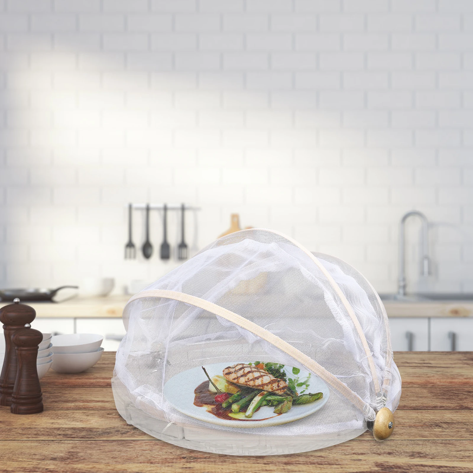 

Elegant Food Tent Woven Bamboo Bread Tray Snack Cover Tent Premium Decoration Banquet Wedding Picnic Use
