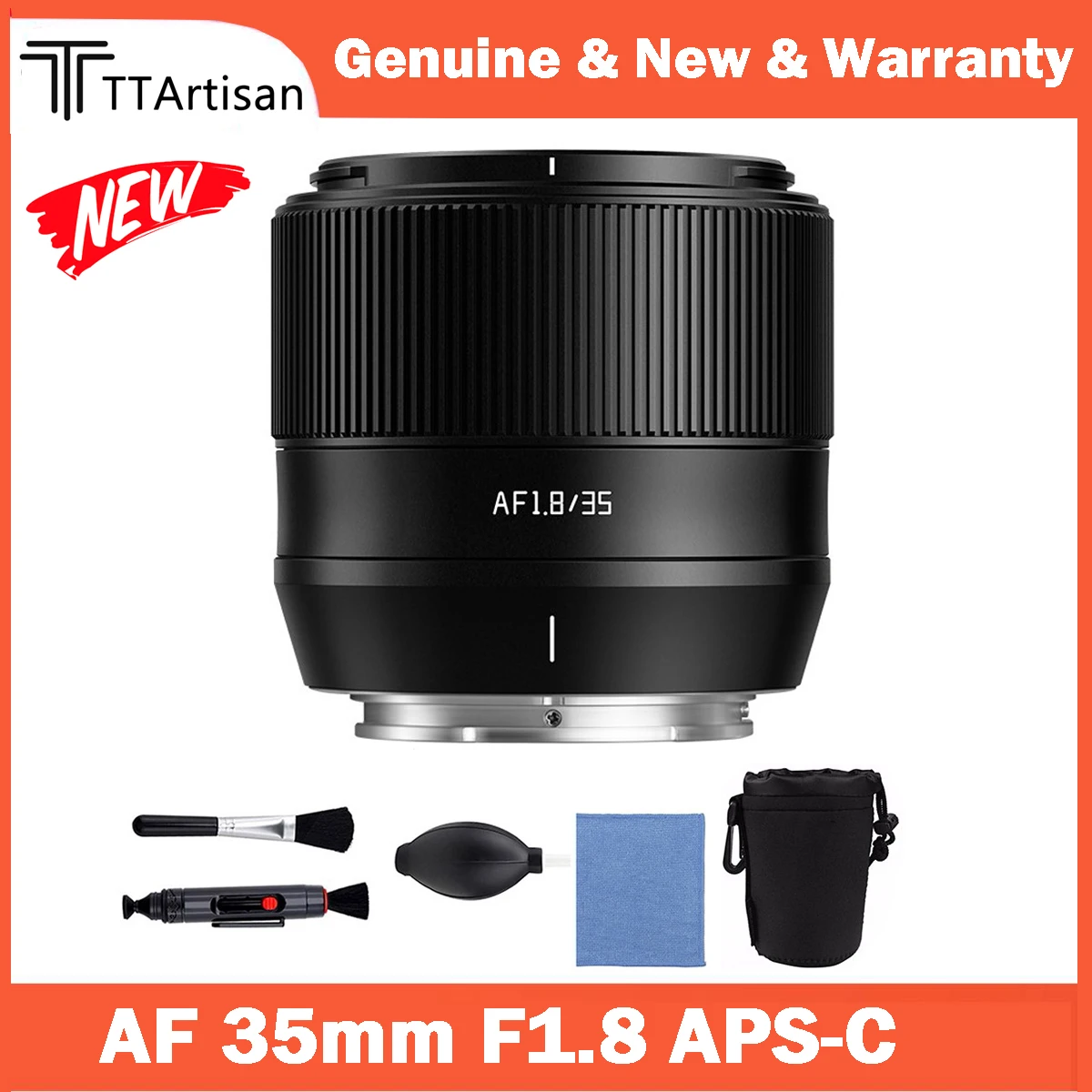 

TTArtisan 35mm F1.8 AF APS-C Large Aperture Prime Lens with Eye Detection for Sony E Mount Cameras A6000 A6100 A6300 A6400 A6500