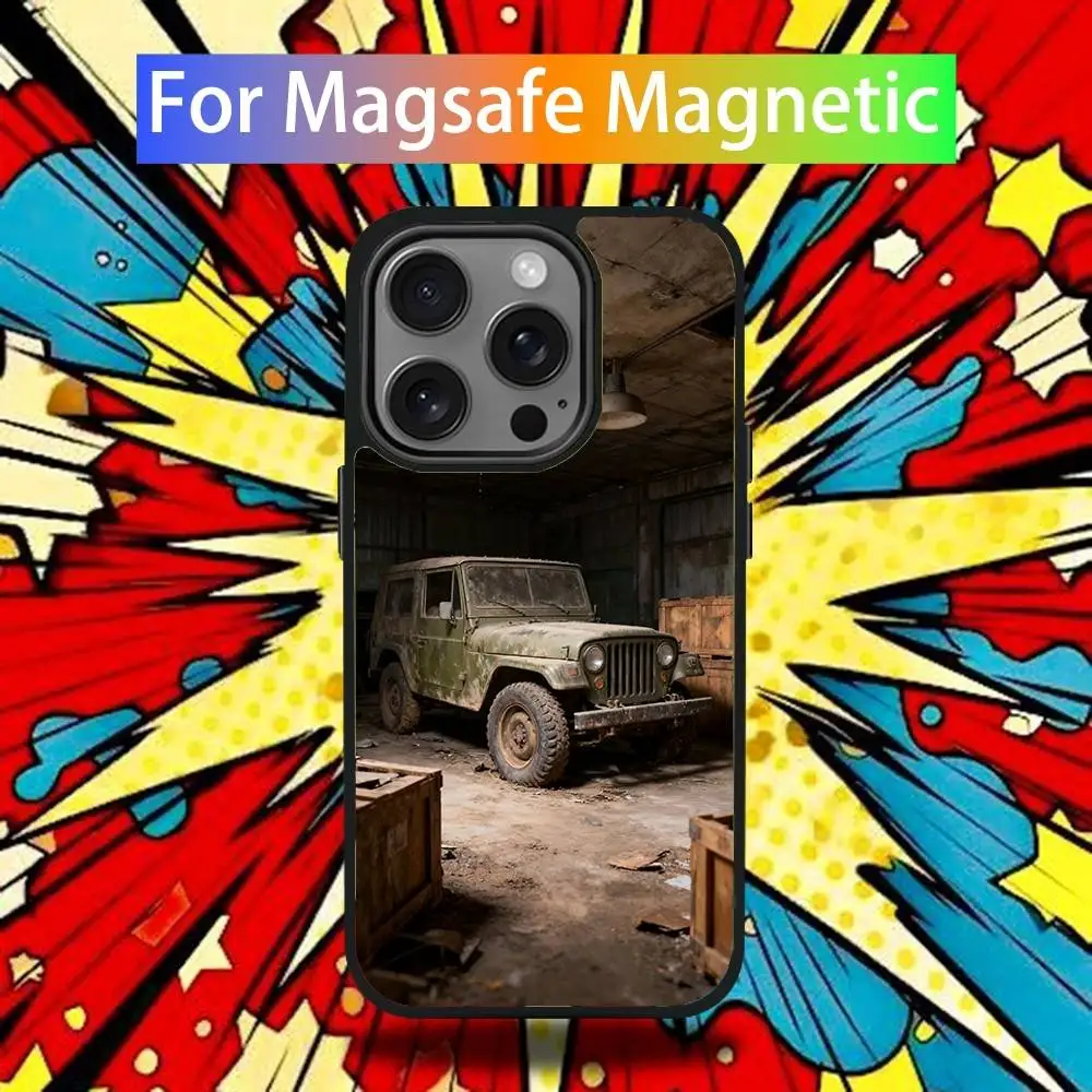 Abandoned Vehicle Cars Phone Case For iPhone 17,16,15,14,13,12,11,Pro,Max,Plus,Mini,SE4,E Magnetic Magsafe Wireless Charging