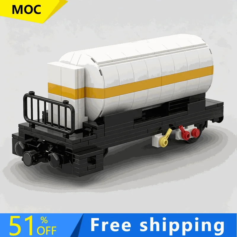 427 PCS Compressed Gas Tank Freight Wagon Railway Car Building Blocks Model Bricks DIY Assembly Collectible Toy Creative Gifts