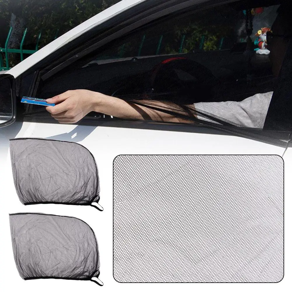 

Car Window Sunshade Net Anti-mosquito Insect Breathable Sunshade Cover UV Protect Mesh Privacy Protection Curtain