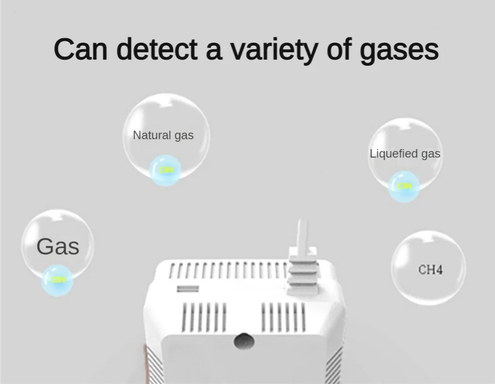 Sensor de alarma de Gas Combustible, Detector de fugas de Gas Natural/licuado independiente, enchufe europeo, LCD, 1 piezas