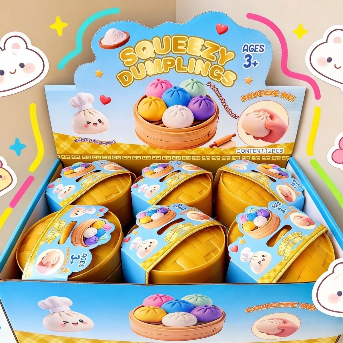 

Сквиши-антистресс: сенсорные игрушки-имитации еды, сквиши-булочки с пароваркой, мялки-шарики из теста, подарки